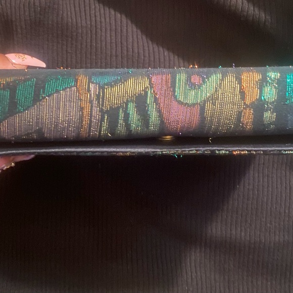 Vintage La Regale metallic abstract pattern evening bag - Picture 4 of 12